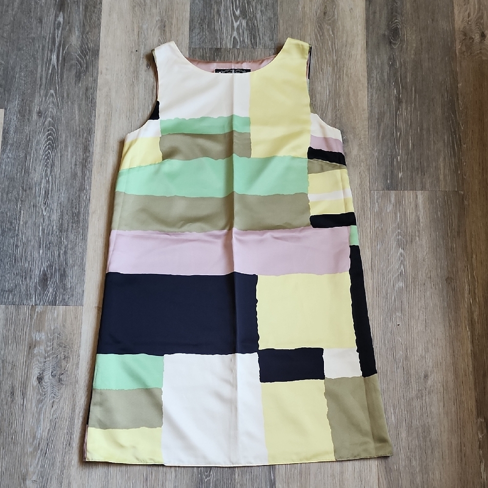 Anthropologie James Coveillo Color Block Mini Dress - Multicolor.